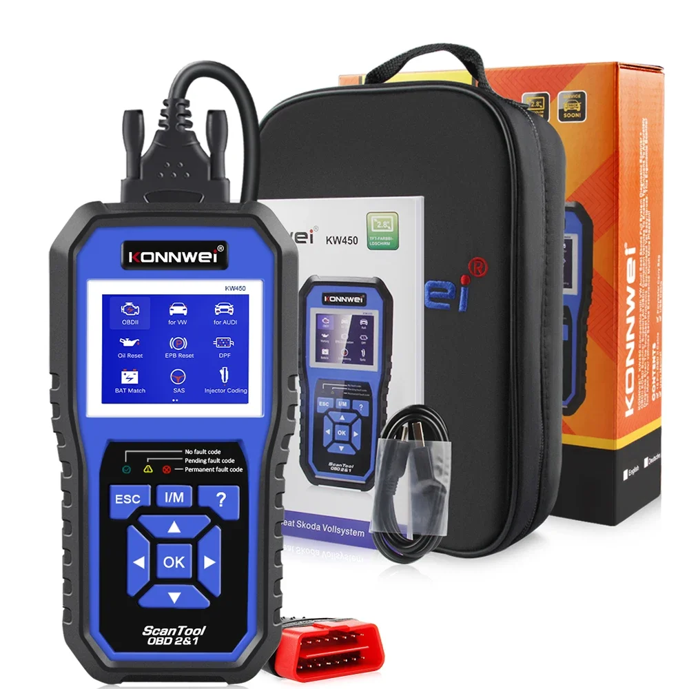 Obd2 Scanner Abs Srs Airbag Reset - KONNWEI KW450 Полные системы OBD2 Диагностический