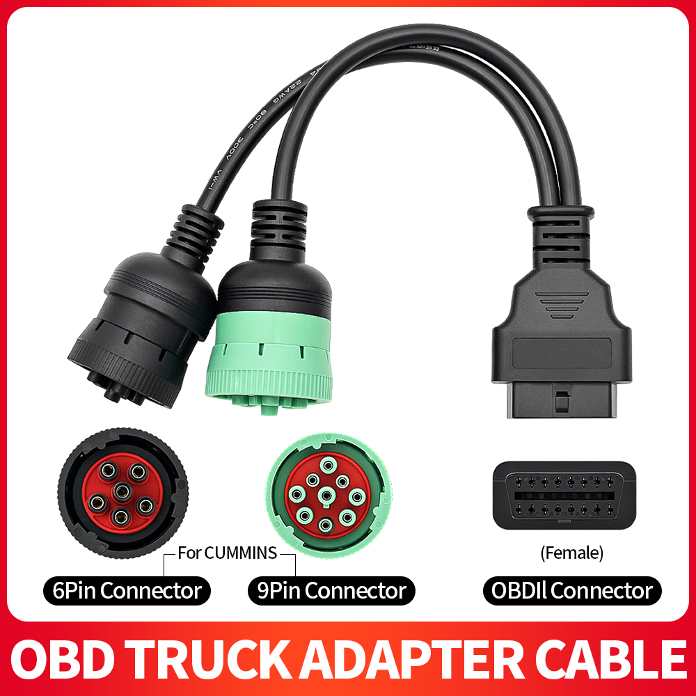 Obd2 Scanner Heavy Duty Truck - Кабель-адаптер для диагностики грузовых автомобилей, 9+6