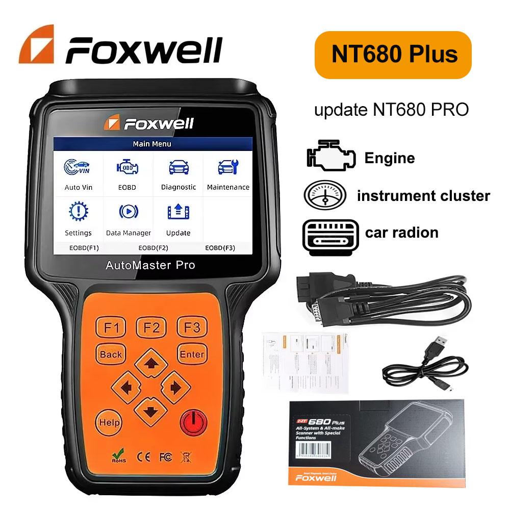 Obd2 Scanner Mileage Correction - Foxwell NT680 Plus – универсальный автомобильный