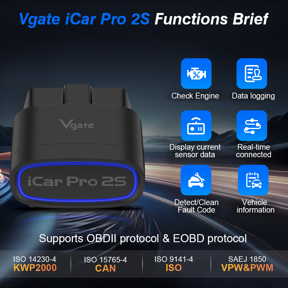 Obd2 Scanner Bluetooth Android - Новый Vgate ICar Pro 2S ELM327