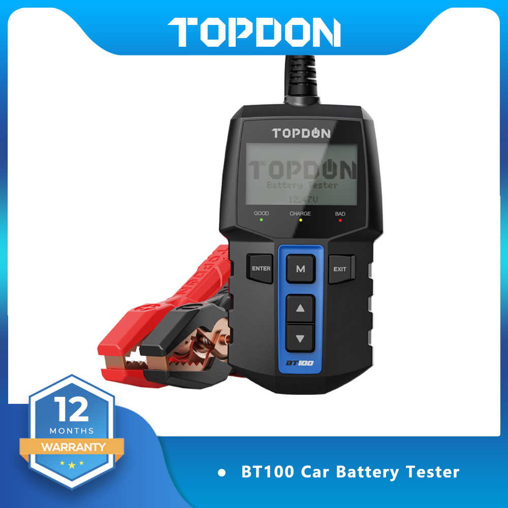 Car Diagnostic Tool Full System - TOPDON BT100 12 В тестер автомобильного