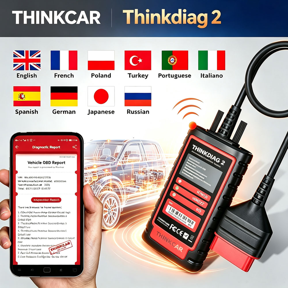 Thinkcar Thinkdiag 2 - Сканер Thinkcar Thinkdiag 2 OBD2, двунаправленный