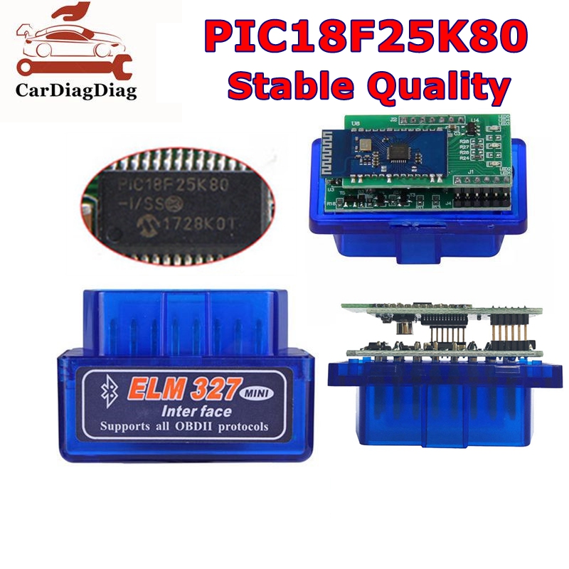 Obd2 Scanner Bluetooth Android - ELM327 V1.5 PIC18F25K80 Чип 2-слойная прошивка