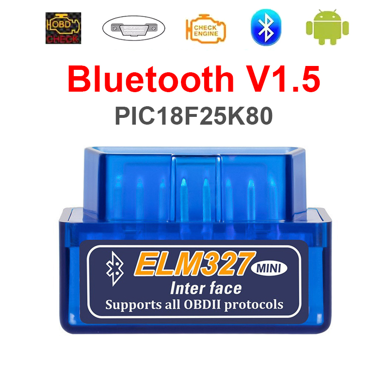 Obd2 Scanner Bluetooth Android - Мини ELM327 Bluetooth V1.5 PIC18F25K80 OBD2