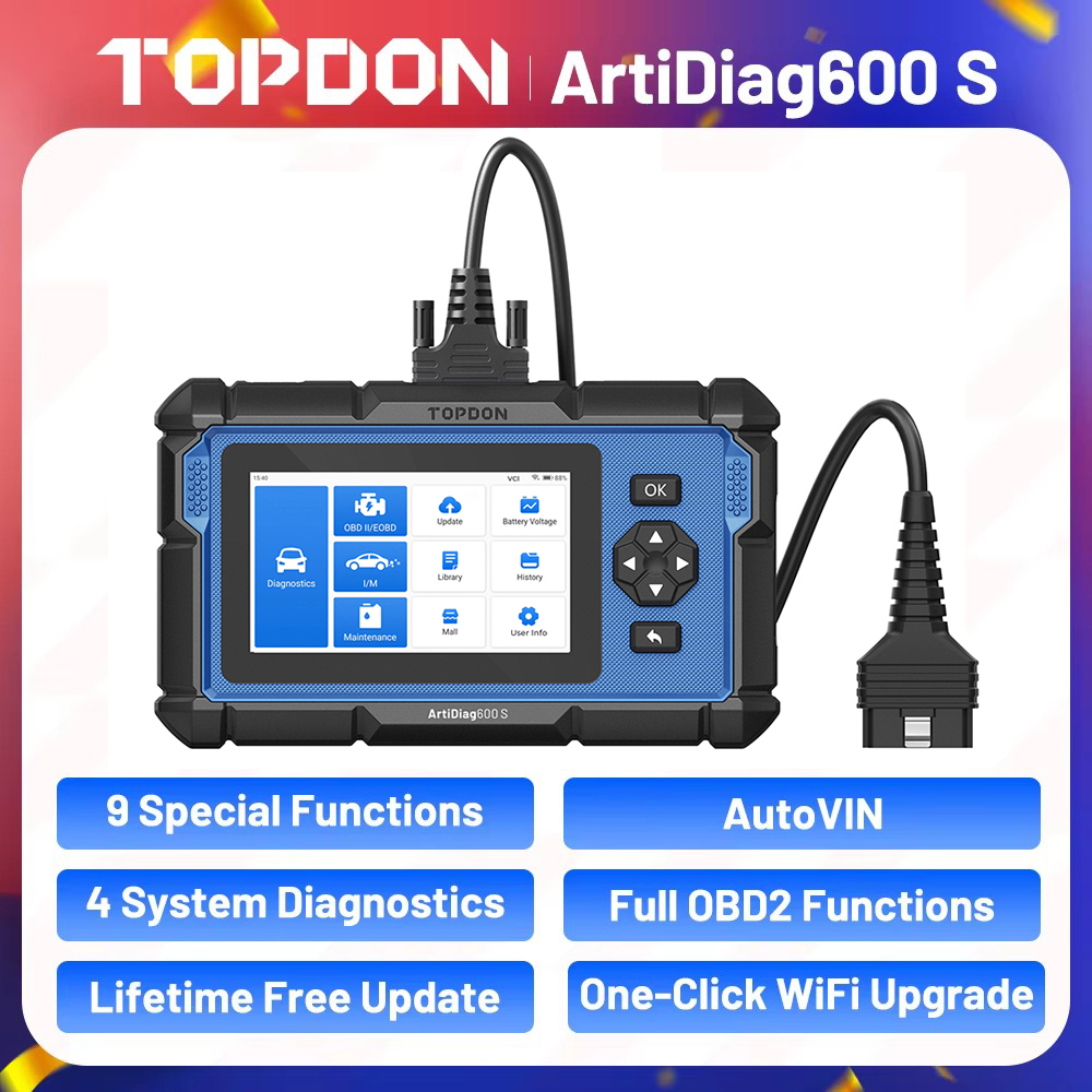 Obd2 Scanner Mileage Correction - TOPDON ArtiDiag600S OBD2 сканер профессиональный автомобильный