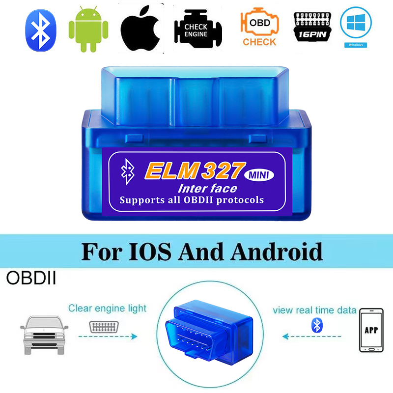 Obd2 Scanner Bluetooth Android - Мини ELM327 V2.1 OBD2 сканер считыватель