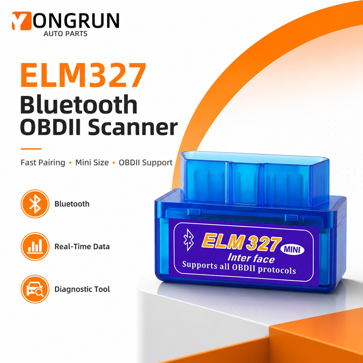 Obd2 Scanner Bluetooth Android - YONGRUN Мини Bluetooth OBD2 сканер ELM327